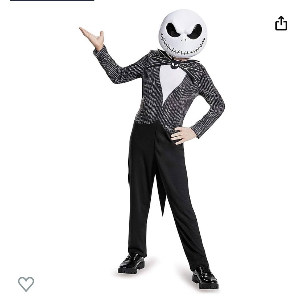 Jack skellington costume men’s size 2x